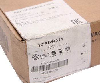 10 249 р. Колодки тормозные передние (4шт.) VAG Audi A3 8V1 хэтчбэк 3 дв. дорестайлинг (2012-2016)  с доставкой в г. Вологда. Увеличить фотографию 3