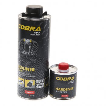 Антигравий черный сверхпрочное покрытие COBRA 600мл с отвердителем 0.2л NOVOL NOVOL 90363
