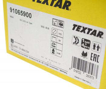 2 699 р. Колодки тормозные задние барабанные (4шт.) TEXTAR Nissan Teana 1 J31 дорестайлинг (2003-2005)  с доставкой в г. Вологда. Увеличить фотографию 3