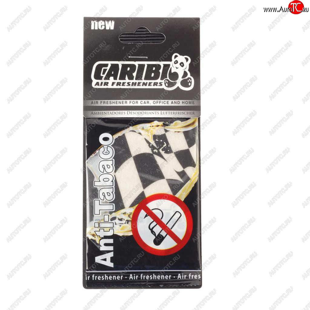 94 р. Ароматизатор подвесной пластина (анти-табак) Formula-1 CARIBI CARIBI 91503  с доставкой в г. Вологда