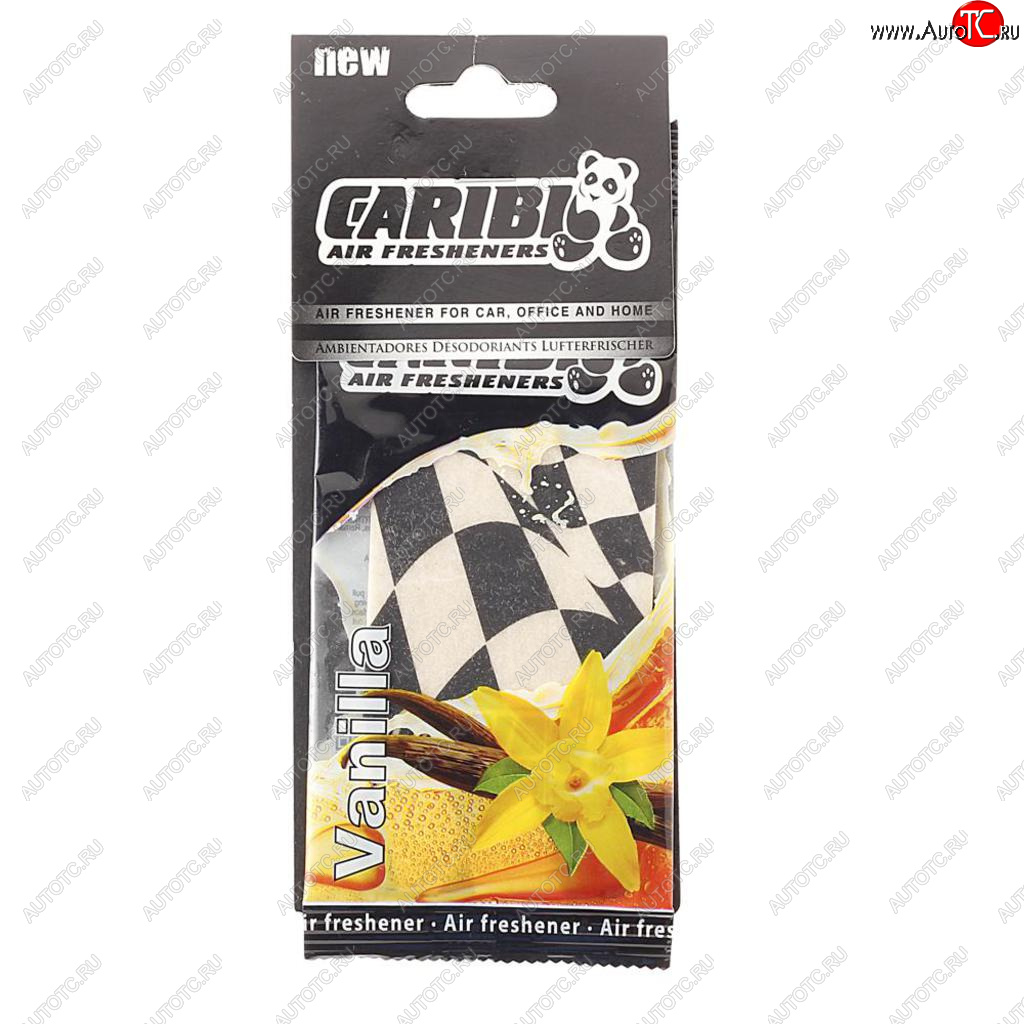 94 р. Ароматизатор подвесной пластина (ваниль) Formula-1 CARIBI CARIBI 91558  с доставкой в г. Вологда