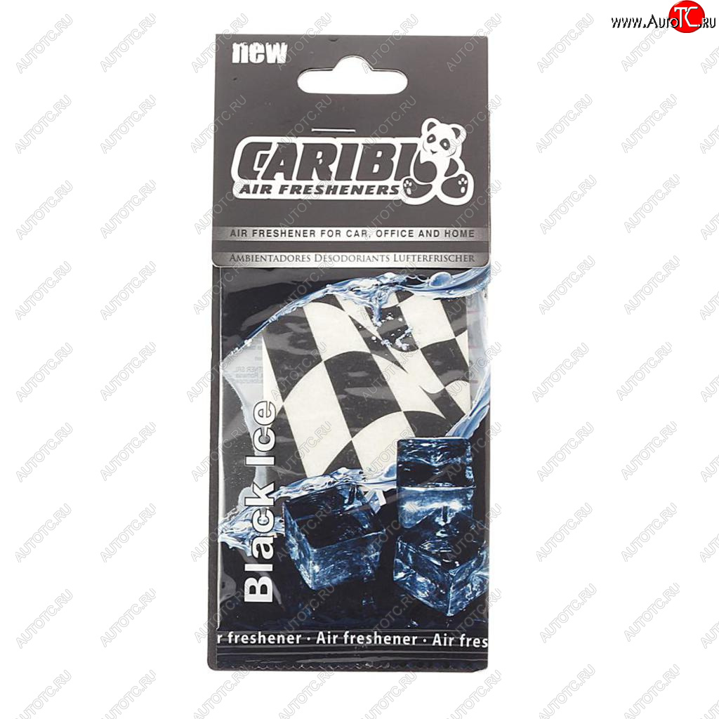 92 р. Ароматизатор подвесной пластина (черный лед) Formula-1 CARIBI CARIBI 91589  с доставкой в г. Вологда