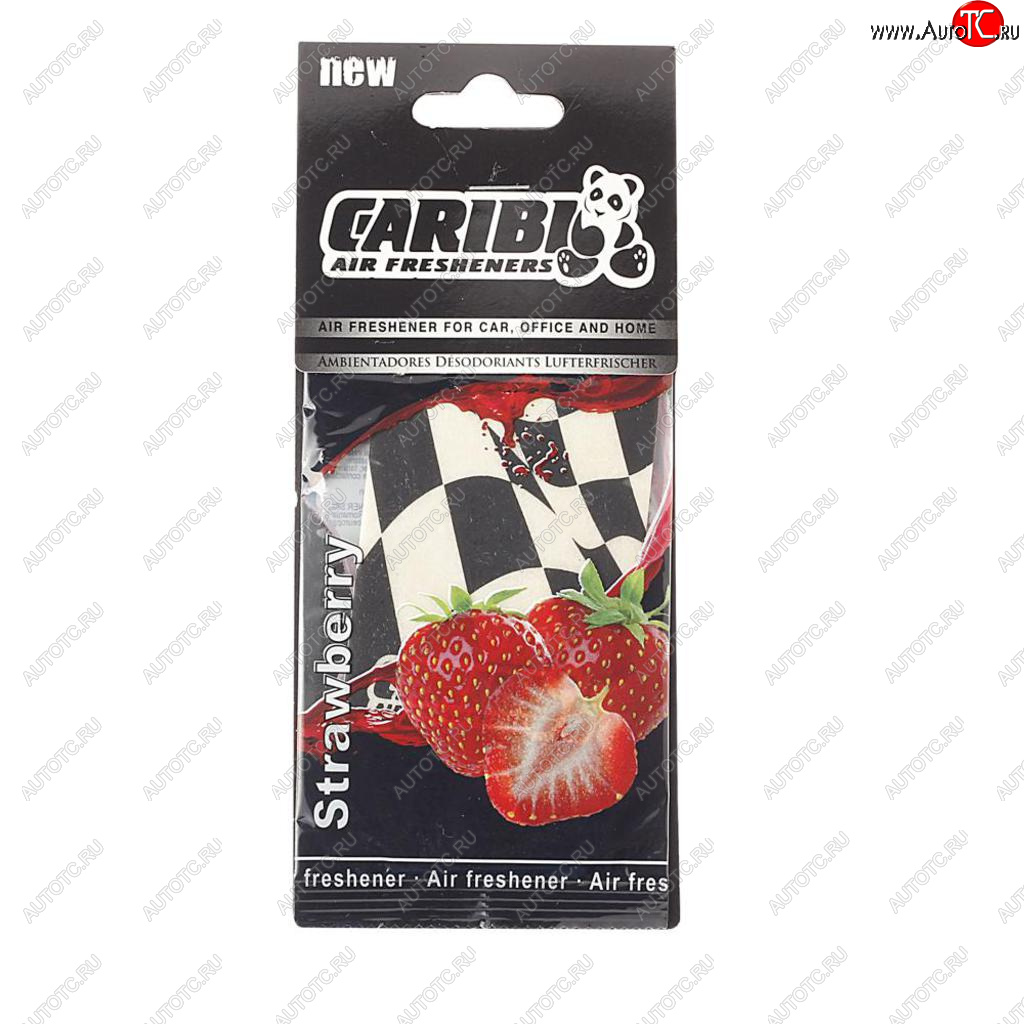 94 р. Ароматизатор подвесной пластина (клубника) Formula-1 CARIBI CARIBI 92005  с доставкой в г. Вологда
