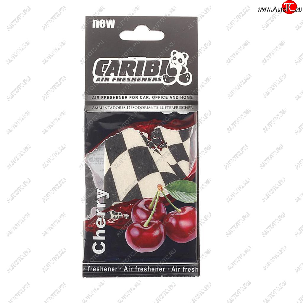 95 р. Ароматизатор подвесной пластина (вишня) Formula-1 CARIBI CARIBI 92012  с доставкой в г. Вологда