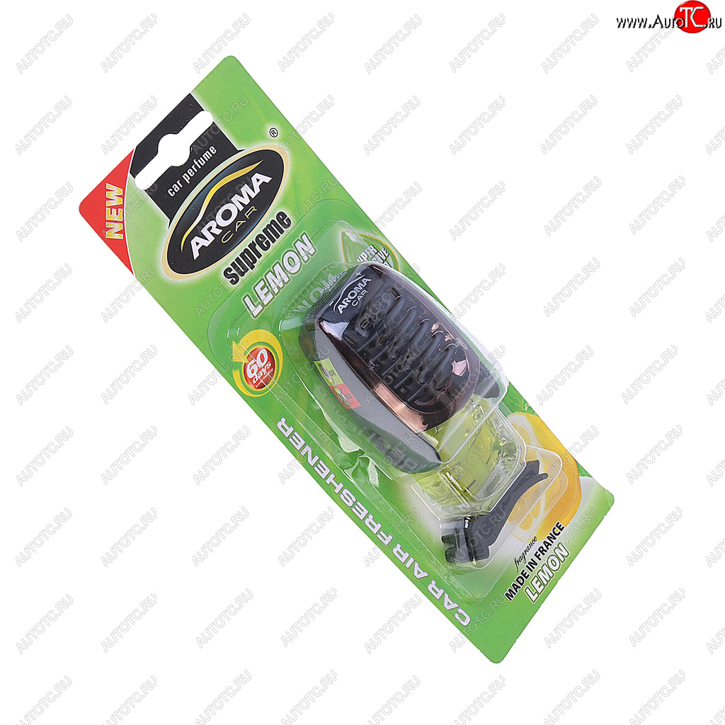 359 р. Ароматизатор на дефлектор жидкостный (лимон) 7мл Supreme AROMA CAR AROMA CAR 92046 AROMA CAR 92046  с доставкой в г. Вологда
