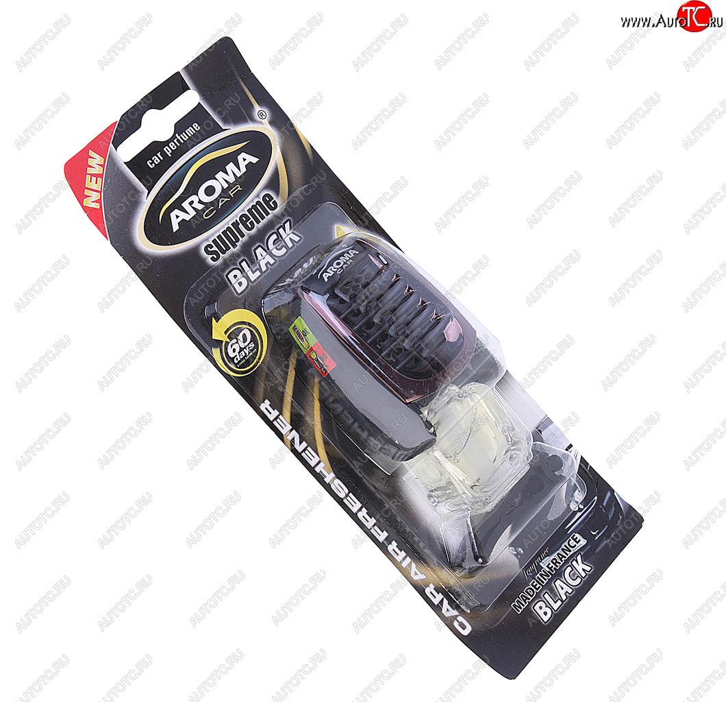 359 р. Ароматизатор на дефлектор жидкостный (блэк одеколон) 7мл Supreme AROMA CAR AROMA CAR 92050 AROMA CAR 92050  с доставкой в г. Вологда