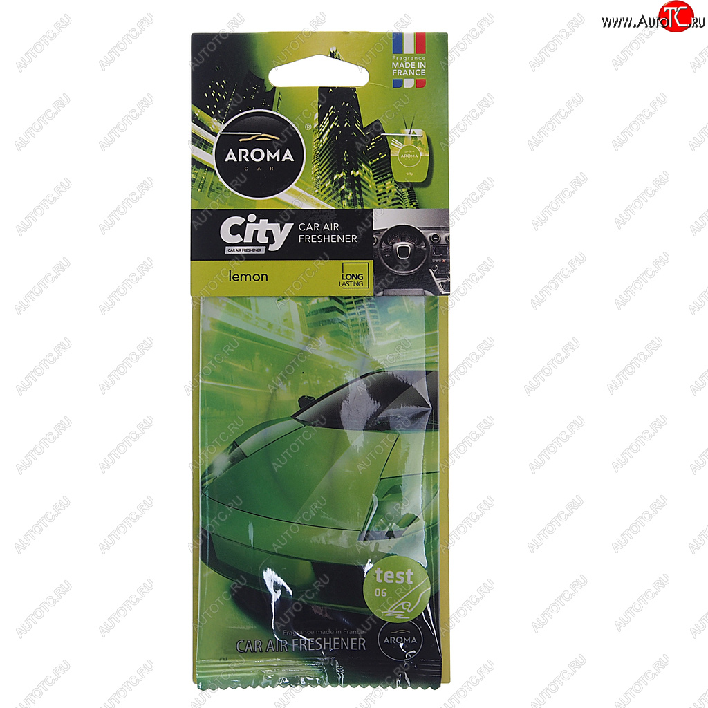128 р. Ароматизатор подвесной пластина (лимон) City AROMA CAR AROMA CAR 92714  с доставкой в г. Вологда