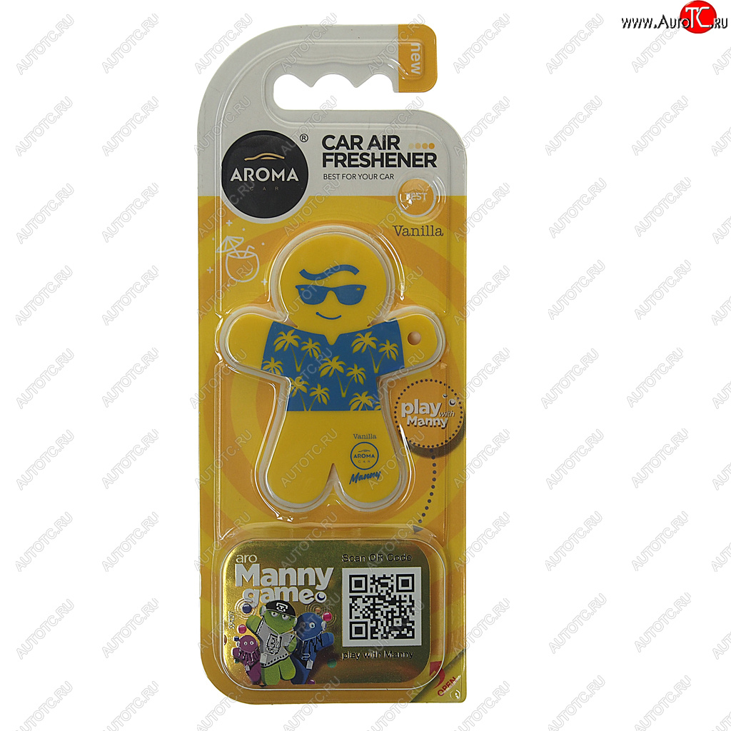 290 р. Ароматизатор на дефлектор полимерный (ваниль) 8г Manny AROMA CAR AROMA CAR 92997  с доставкой в г. Вологда