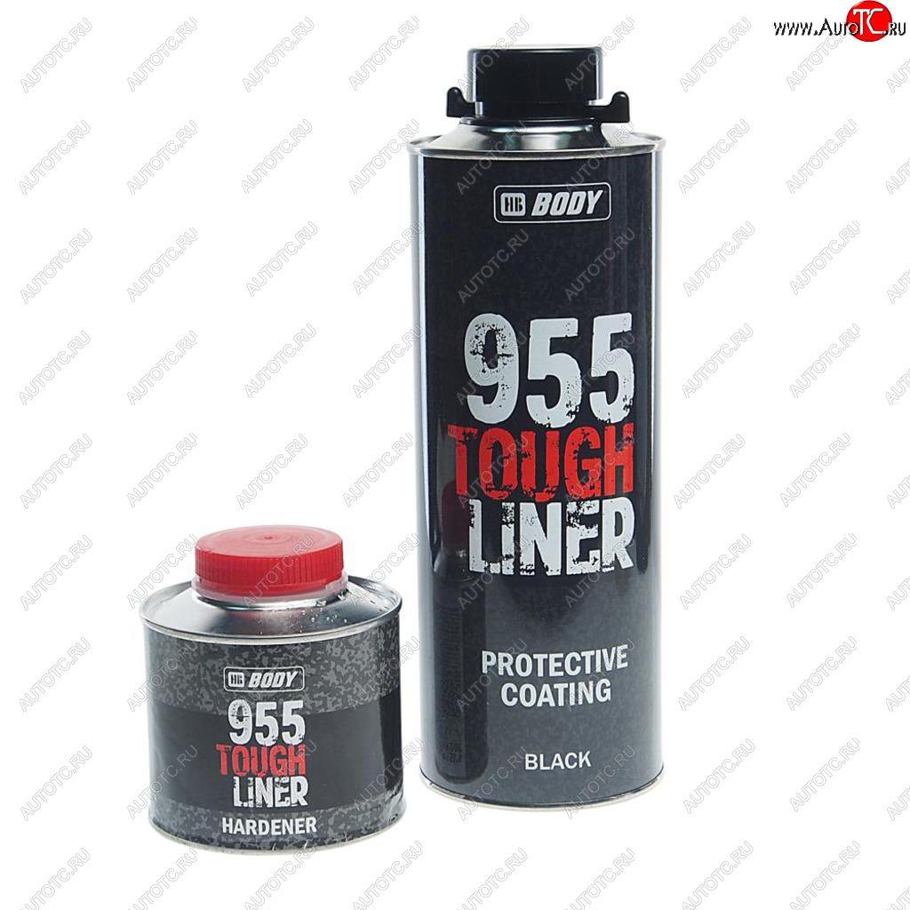 2 649 р. Антигравий черный сверхпрочное покрытие 600мл Tough Liner 955 с отвердителем 0.2л BODY BODY 9550200001  с доставкой в г. Вологда