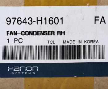6 599 р. Вентилятор HYUNDAI Terracan (01-) охлаждения радиатора правый HCC (HANON) HCC 97643-h1601  с доставкой в г. Вологда. Увеличить фотографию 4