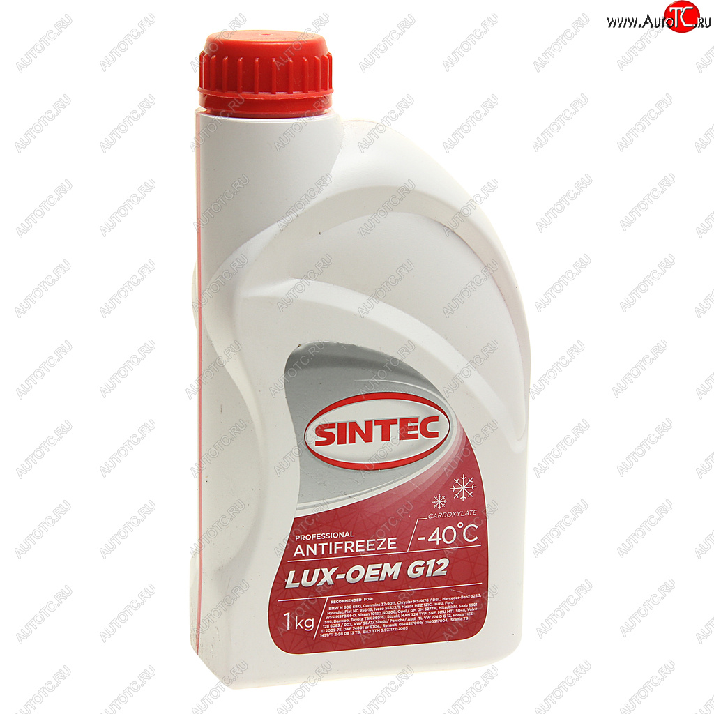 299 р. Антифриз красный -40C 1кг G12+ LUXE SINTEC SINTEC 990550  с доставкой в г. Вологда