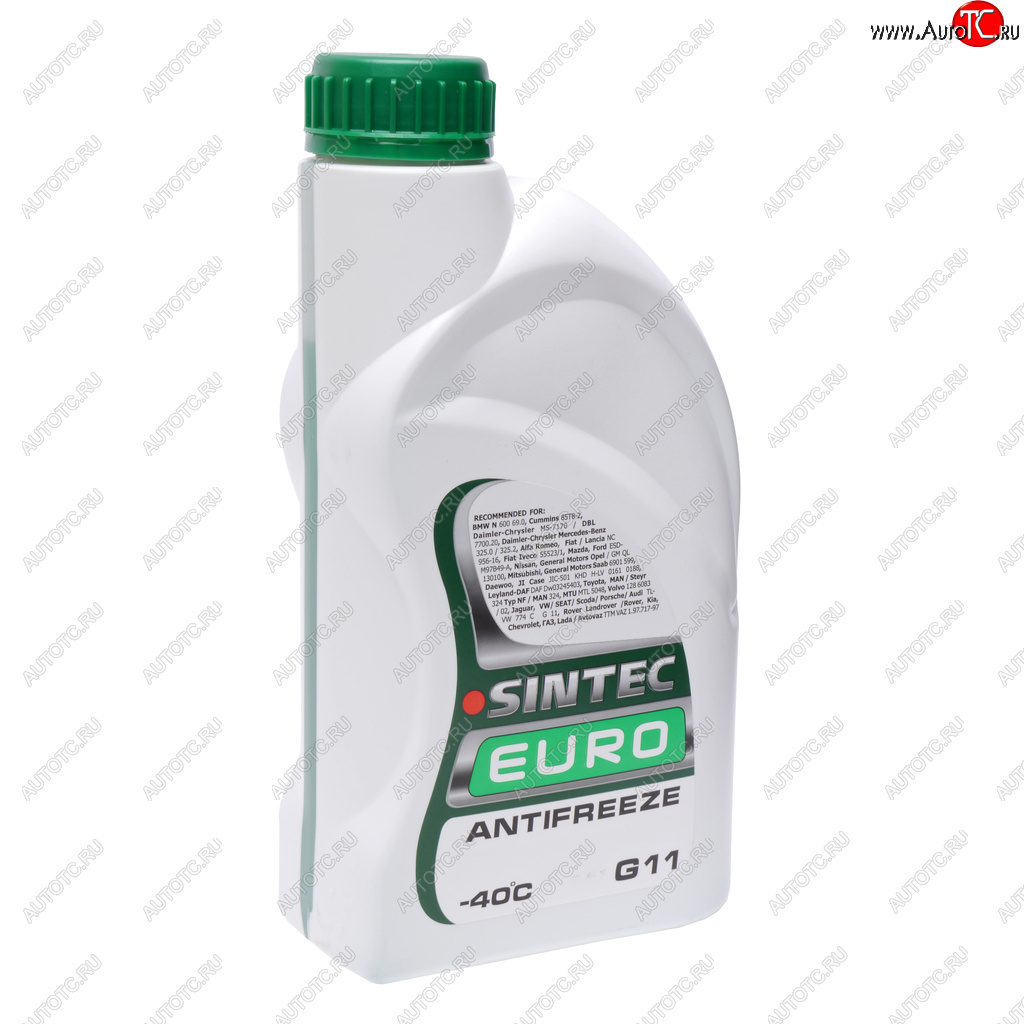 299 р. Антифриз зеленый -40C 1кг G11 Euro SINTEC SINTEC 990553  с доставкой в г. Вологда