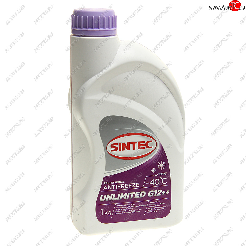 359 р. Антифриз фиолетовый -40C 1кг G12++ Unlimited SINTEC SINTEC 990565  с доставкой в г. Вологда