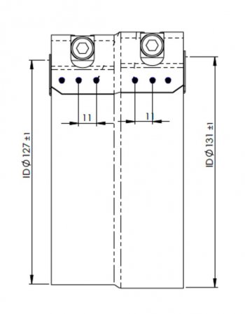 1 599 р. Хомут глушителя VOLVO FH переходной (d1=127 d2=132) (нерж.) DINEX DINEX 99328  с доставкой в г. Вологда. Увеличить фотографию 2