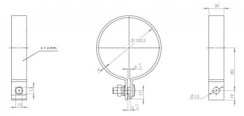599 р. Хомут глушителя MAN (d=120.5) (цинк) E-line DINEX DINEX 99720  с доставкой в г. Вологда. Увеличить фотографию 3