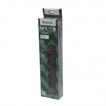 869 р. Фильтр сетевой 3м 10А 2200Вт 5 гнезд + 2 USB с заземлением черный DEFENDER DEFENDER 99753  с доставкой в г. Вологда. Увеличить фотографию 4