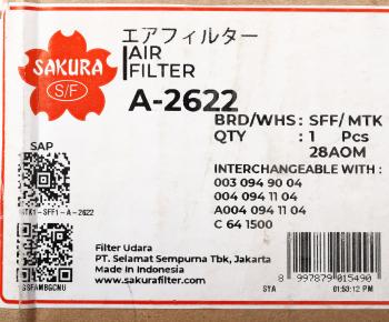 10 799 р. Фильтр воздушный MERCEDES Actros (квадратный) SAKURA SAKURA a2622  с доставкой в г. Вологда. Увеличить фотографию 5