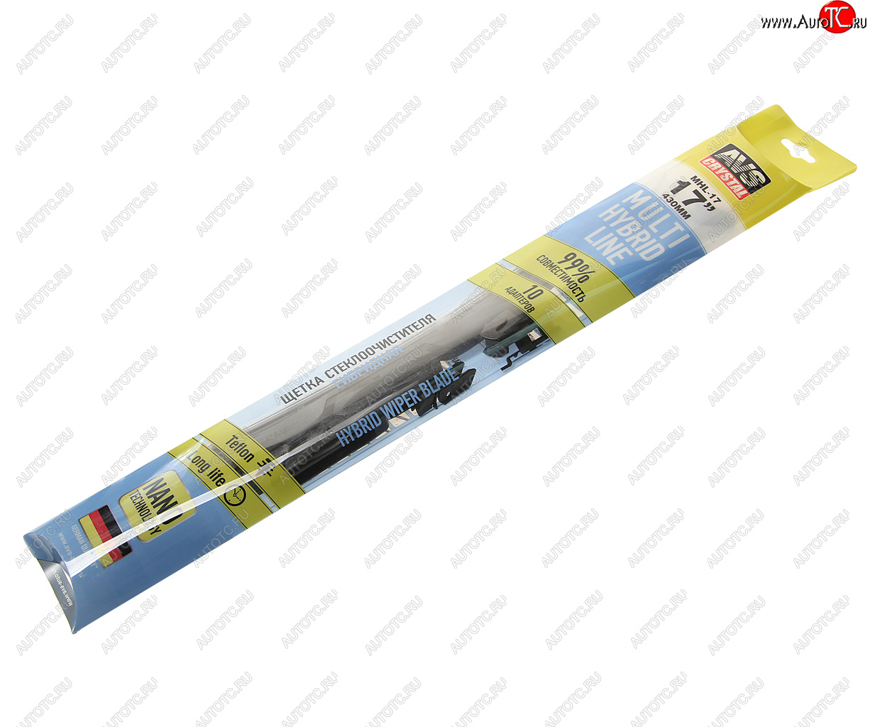 599 р. Щетка стеклоочистителя 430мм гибридная Multi Hybrid Line (адаптер 10 в 1) AVS AVS a40381s  с доставкой в г. Вологда