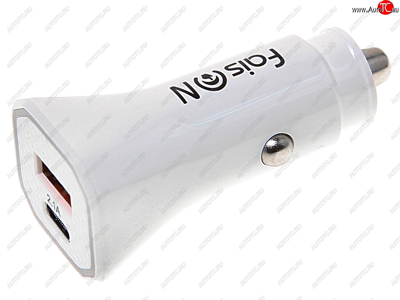 449 р. Устройство зарядное в прикуриватель 1USB + 1 Type C 12V FAISON FAISON a5 white  с доставкой в г. Вологда