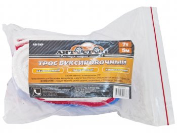 211 р. Трос буксировочный 7т 5м ленточный (крюк-крюк) в пакете АВТОСТОП АВТОСТОП ab-7kр  с доставкой в г. Вологда. Увеличить фотографию 2