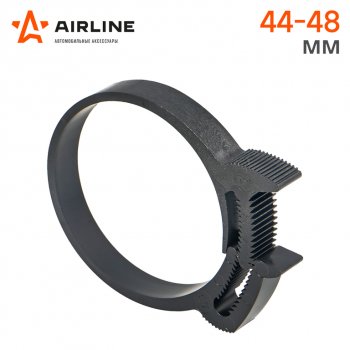 33 р. Хомут 44-489 мм, силовой зубчатый замок, пластик (ПА66) черный AIRLINE AIRLINE adhc009  с доставкой в г. Вологда. Увеличить фотографию 2
