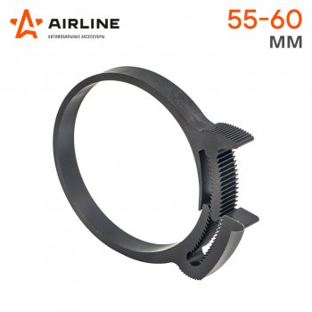44 р. Хомут 55-609 мм, силовой зубчатый замок, пластик (ПА66) черный AIRLINE AIRLINE adhc011  с доставкой в г. Вологда. Увеличить фотографию 2