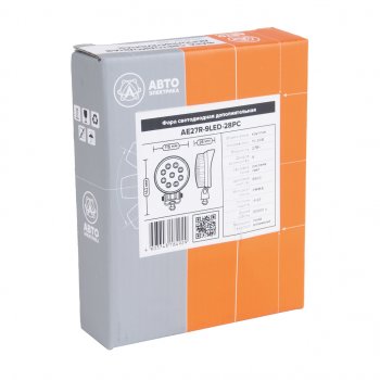 479 р. Фара рабочего света круглая 115х142x28мм 27W 9LED (рассеянный свет) AVTOELECTRICA AVTOELECTRICA ae27r-9led-28pc ае  с доставкой в г. Вологда. Увеличить фотографию 4