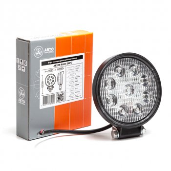 479 р. Фара рабочего света круглая 115х142x28мм 27W 9LED (рассеянный свет) AVTOELECTRICA AVTOELECTRICA ae27r-9led-28pc ае  с доставкой в г. Вологда. Увеличить фотографию 5