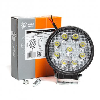 569 р. Фара рабочего света круглая 115х142x42мм 27W 9LED (рассеянный свет) AVTOELECTRICA AVTOELECTRICA ae27r-9led-42pc ае  с доставкой в г. Вологда. Увеличить фотографию 5