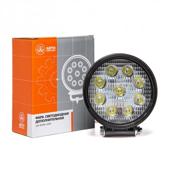 879 р. Фара рабочего света круглая 115х142x55мм 27W 9LED (направленный свет) AVTOELECTRICA AVTOELECTRICA ae27r-9led-55hc ае  с доставкой в г. Вологда. Увеличить фотографию 4