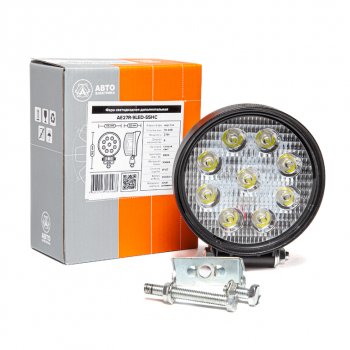 879 р. Фара рабочего света круглая 115х142x55мм 27W 9LED (направленный свет) AVTOELECTRICA AVTOELECTRICA ae27r-9led-55hc ае  с доставкой в г. Вологда. Увеличить фотографию 5