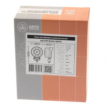869 р. Фара рабочего света круглая 115х142x55мм 27W 9LED (рассеянный свет) AVTOELECTRICA AVTOELECTRICA ae27r-9led-55pc ае  с доставкой в г. Вологда. Увеличить фотографию 3