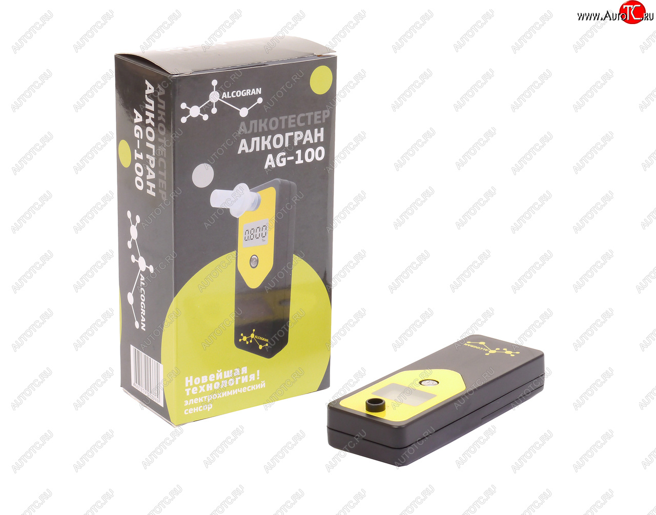 8 499 р. Алкотестер электрохимический до 1.00 промилле LCD дисплей АЛКОГРАН АЛКОГРАН ag-100  с доставкой в г. Вологда