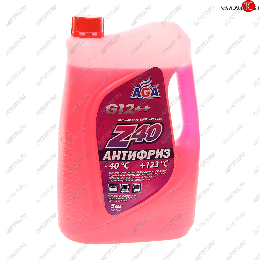 1 449 р. Антифриз красный -40C 5л Antifreeze Z40 AGA AGA aga002z  с доставкой в г. Вологда
