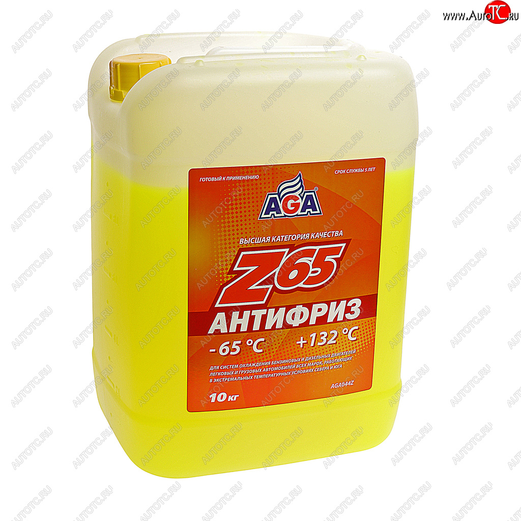 2 999 р. Антифриз желтый -65C 10кг Antifreeze Z65 AGA AGA aga044z  с доставкой в г. Вологда