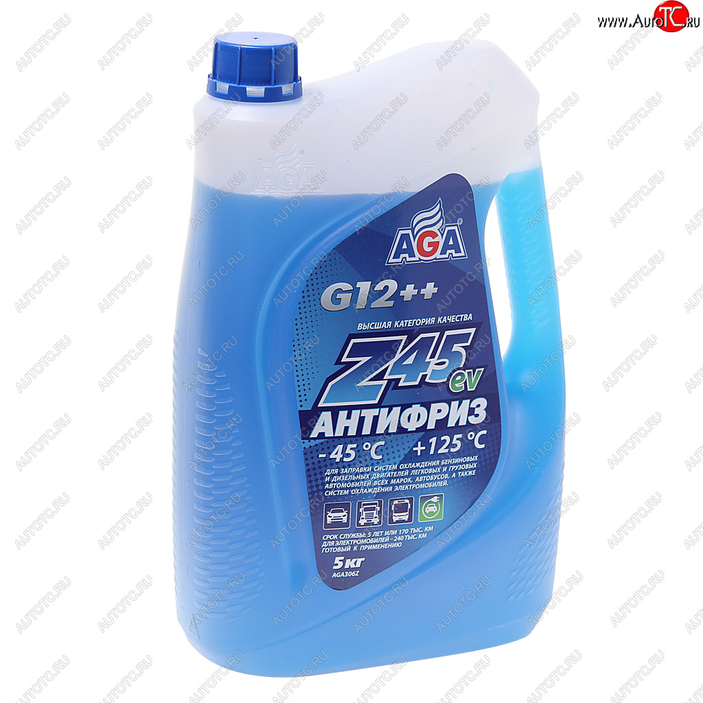 1 599 р. Антифриз синий -45C 5кг Antifreeze G12++ AGA AGA aga306z  с доставкой в г. Вологда