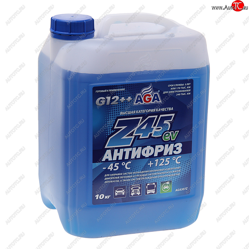 2 879 р. Антифриз синий -45C 10кг Antifreeze G12++ AGA AGA aga307z  с доставкой в г. Вологда