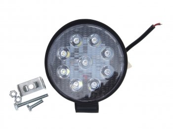 519 р. Фара рабочего света круглая 115x115x25мм 27Вт (9 светодиодов) IP67 Allroad LUMEN LUMEN alr27wrf  с доставкой в г. Вологда. Увеличить фотографию 2