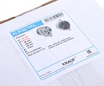 13 449 р. Генератор МАЗ,УРАЛ дв.ЯМЗ-236НЕ2,6565 28В 80А KRAUF KRAUF alr3675kl KRAUF alr3675kl  с доставкой в г. Вологда. Увеличить фотографию 4