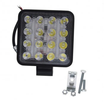 619 р. Фара рабочего света 105x105x17мм 48Вт (16 светодиодов) IP67 Allroad LUMEN LUMEN alr48wsf  с доставкой в г. Вологда. Увеличить фотографию 2