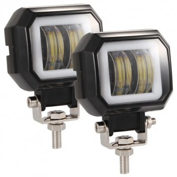 Фара рабочего света 74x65x55мм 20Вт с ДХО (к-т 2шт.) IP67 Allroad LUMEN LUMEN alr-af20ws