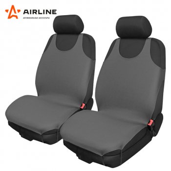 1 099 р. Универсальный чехол сидений (майка, 2 предм., полиэстер) AIRLINE   (серый)  с доставкой в г. Вологда. Увеличить фотографию 3