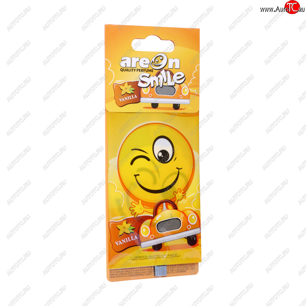 68 р. Ароматизатор подвесной пластина (ваниль) Smile AREON AREON asd11  с доставкой в г. Вологда