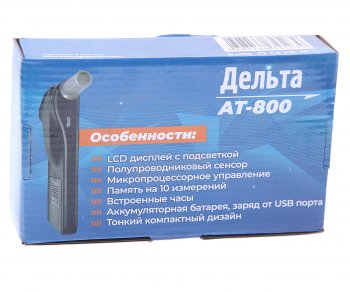 2 799 р. Алкотестер цифровой до 1.99 промилле LCD дисплей, звуковой сигнализатор ДЕЛЬТА ДЕЛЬТА ат-800  с доставкой в г. Вологда. Увеличить фотографию 4