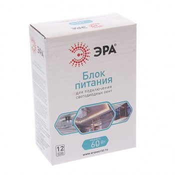 1 099 р. Блок питания светодиодной ленты 12V 60W IP20 ЭРА ЭРА б0044740  с доставкой в г. Вологда. Увеличить фотографию 3