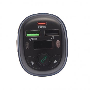 1 599 р. Устройство зарядное в прикуриватель с трансмиттером (bluetooth,hands free) черное BOROFONE BOROFONE bc47 dark blue  с доставкой в г. Вологда. Увеличить фотографию 3