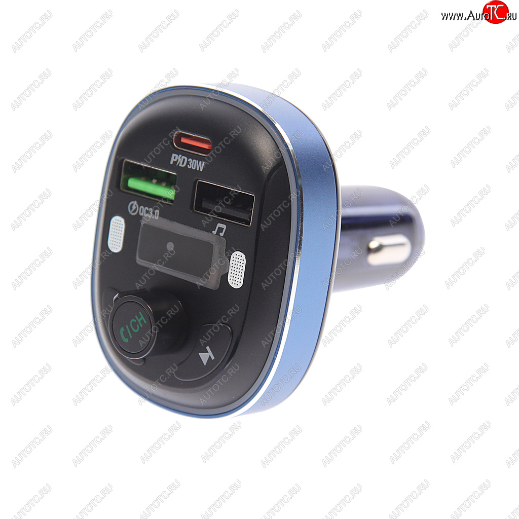 1 599 р. Устройство зарядное в прикуриватель с трансмиттером (bluetooth,hands free) черное BOROFONE BOROFONE bc47 dark blue  с доставкой в г. Вологда