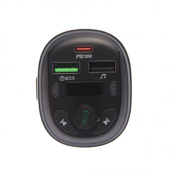 1 579 р. Устройство зарядное в прикуриватель с трансмиттером (bluetooth,hands free) черное BOROFONE BOROFONE bc47 jazz metal gray  с доставкой в г. Вологда. Увеличить фотографию 3