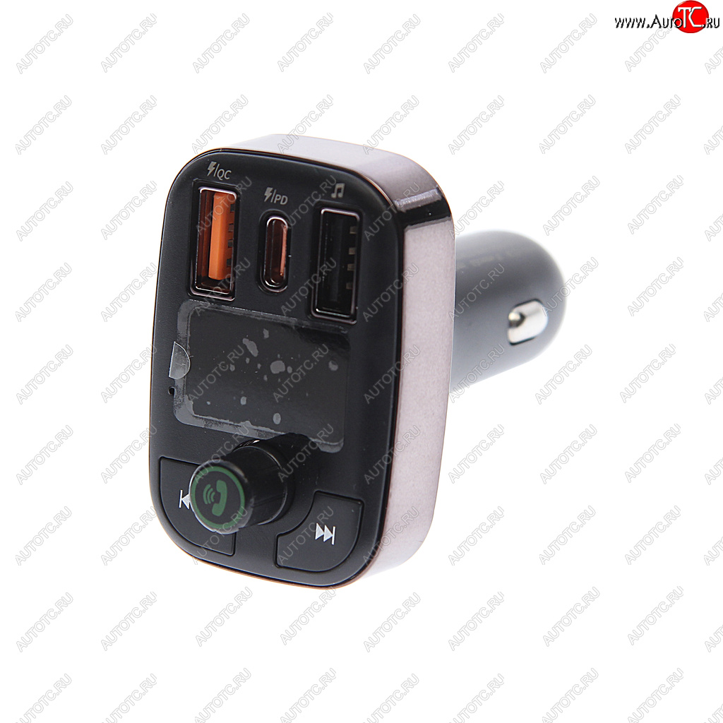 1 699 р. Устройство зарядное в прикуриватель с трансмиттером (bluetooth,hands free) черное XO XO bcc06 black  с доставкой в г. Вологда