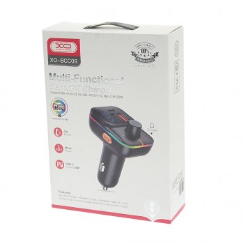 1 499 р. Устройство зарядное в прикуриватель с трансмиттером (bluetooth,hands free) черное XO XO bcc09 black  с доставкой в г. Вологда. Увеличить фотографию 4
